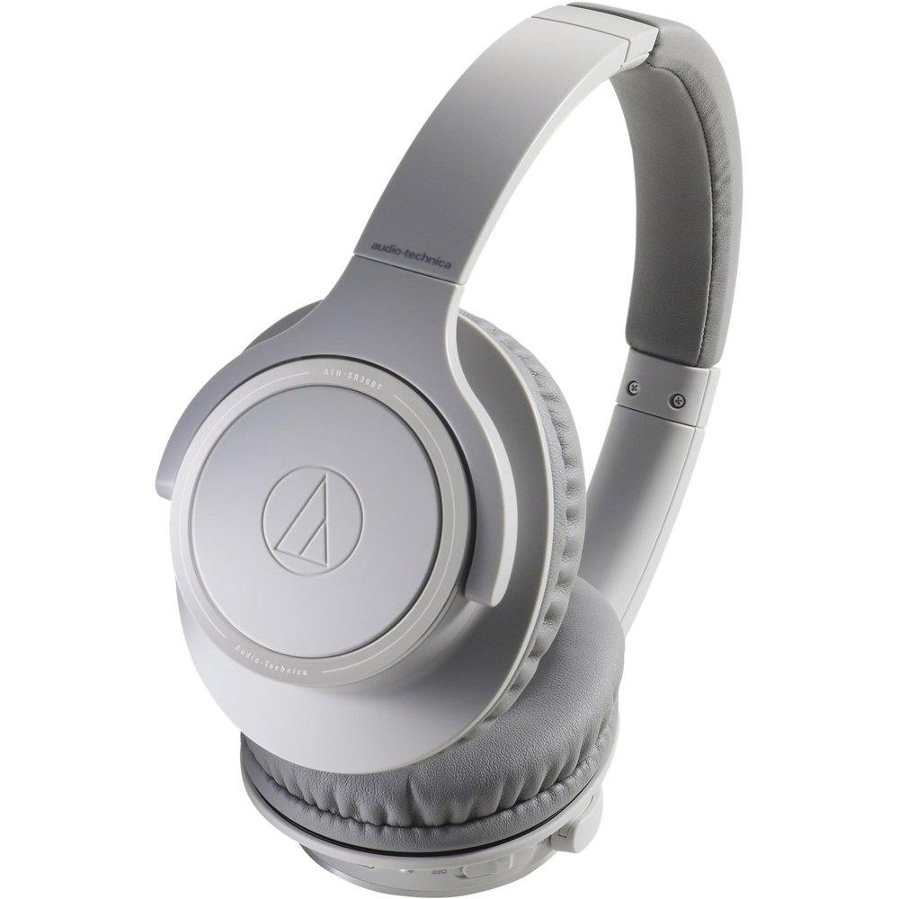 Audio-Technica ATH-SR30BTGY Bluetooth Wireless Over-Ear Headphones, Natural Gray