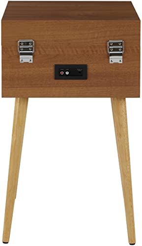 Crosley CR6235A-NA Rohe 3-Speed Bluetooth in/Out Vinyl Record Player Turntable with Built-in Speakers and Detachable Legs, Natural
