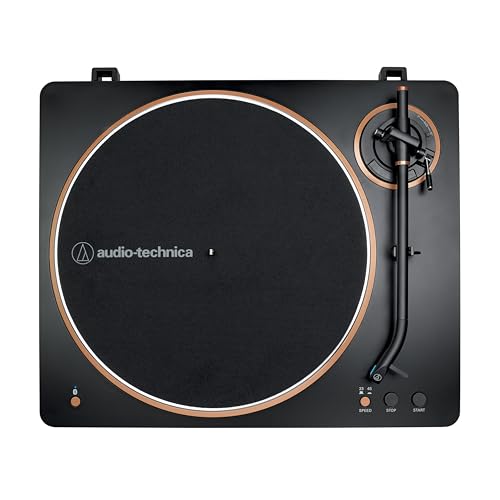 Audio-Technica Consumer AT-LP70XBT Fully Automatic Belt-Drive Turntable with Bluetooth (Black and Bronze)