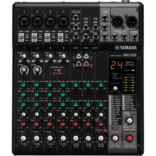 Yamaha MG10X 10-Input Mixer with Built-In FX