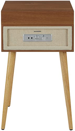 Crosley CR6235A-NA Rohe 3-Speed Bluetooth in/Out Vinyl Record Player Turntable with Built-in Speakers and Detachable Legs, Natural
