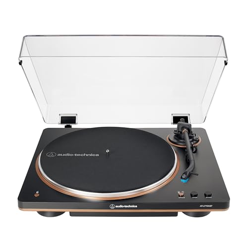 Audio-Technica Consumer AT-LP70XBT Fully Automatic Belt-Drive Turntable with Bluetooth (Black and Bronze)
