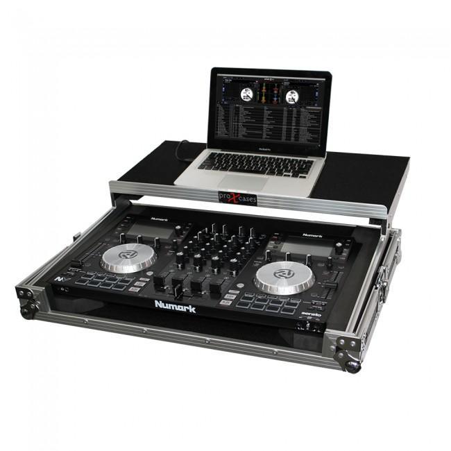 ProX Numark NV Flight Road Gig Ready Hard Travel Case with Glide Stype Laptop Shelf X-NVLT